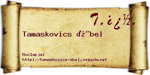 Tamaskovics Ábel névjegykártya